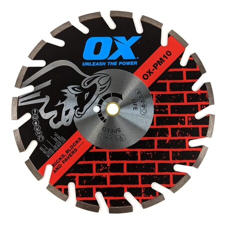 Ox Tools Pro Masonry Brick Diamond Blade | Diameter: 14" / 356mm | Bore: 1" / 25mm OX-PM10-14